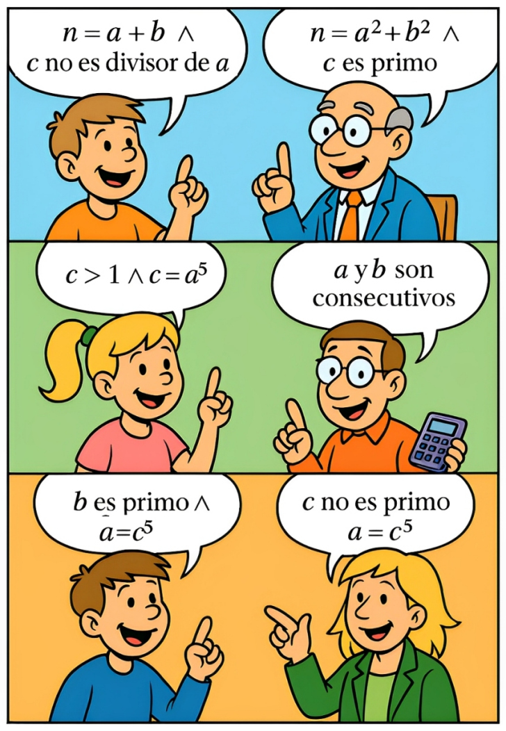 Viñetas con los enunciados